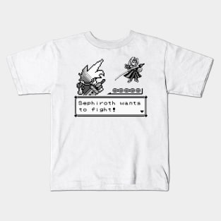 Pocket Fantasy VII - Sephiroth wants fo fight! Kids T-Shirt